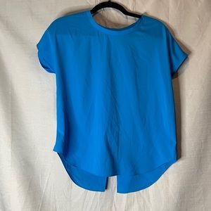 Trouve Split Back Blouse Royal Blue XS